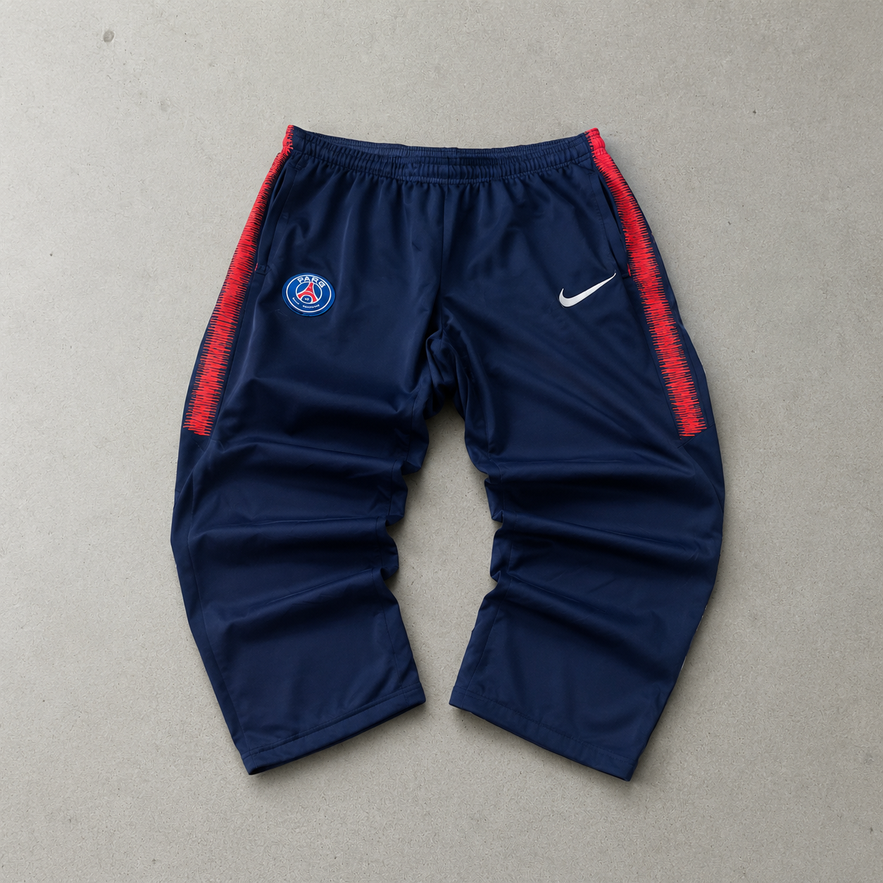 PSG Nike Pants Marineblau, Blau Rare Stitched Logo (S)