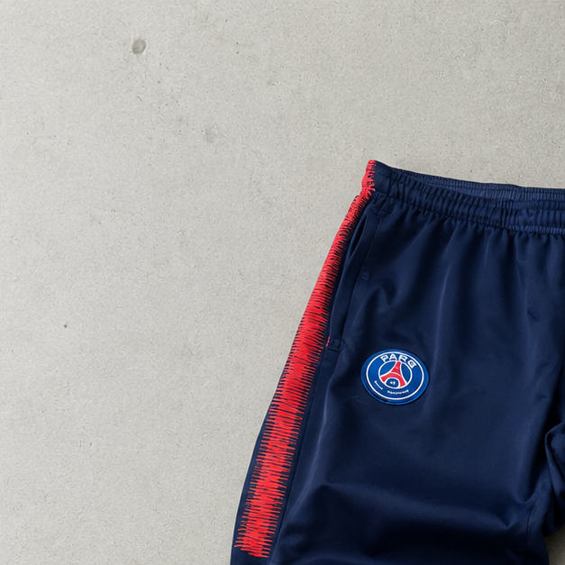 PSG Nike Pants Marineblau, Blau Rare Stitched Logo (S)