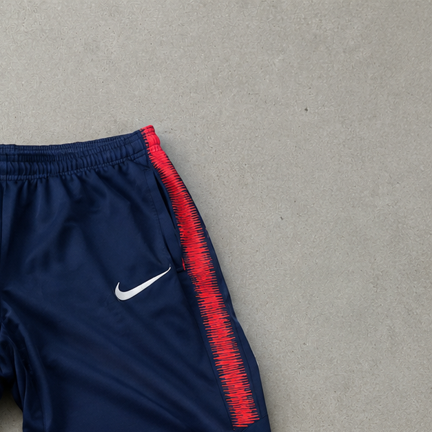PSG Nike Pants Marineblau, Blau Rare Stitched Logo (S)
