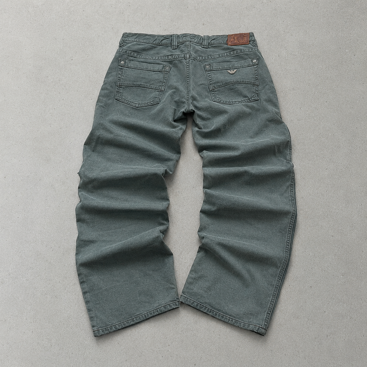 Y2K Armani Jeans Denim Pants Dunkelgrün Limited (M)