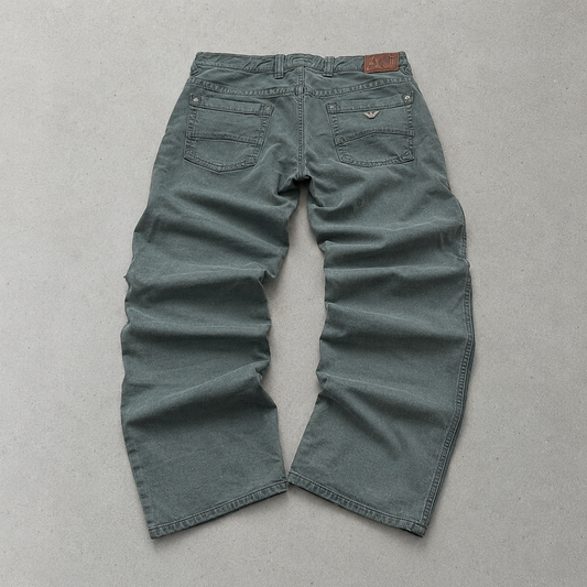 Y2K Armani Jeans Denim Pants Dunkelgrün Limited (M)