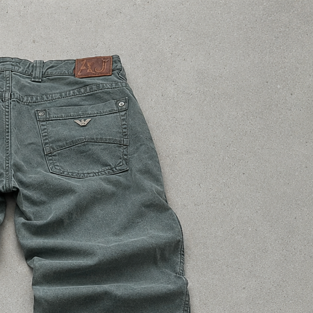 Y2K Armani Jeans Denim Pants Dunkelgrün Limited (M)
