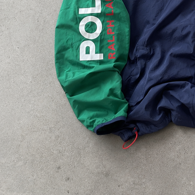 USA Hi Tech 1967 Ralph Lauren Windbreaker Navy Multicolor Rare (XL)