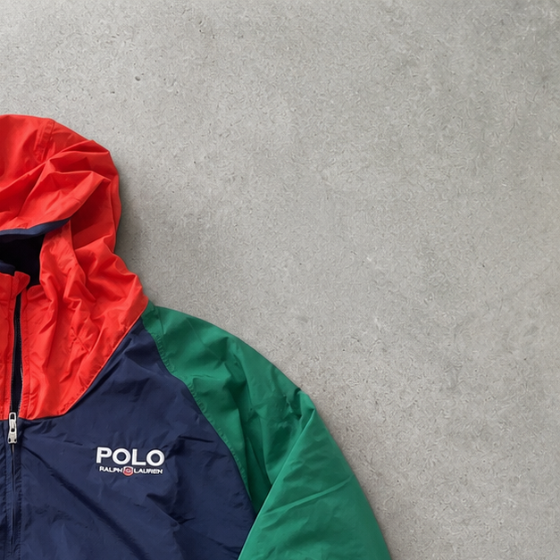USA Hi Tech 1967 Ralph Lauren Windbreaker Navy Multicolor Rare (XL)