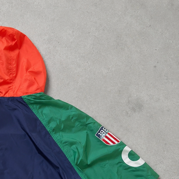 USA Hi Tech 1967 Ralph Lauren Windbreaker Navy Multicolor Rare (XL)