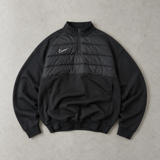Nike Puffer Jacket Schwarz, Grau Rare (S) Stitched Logo