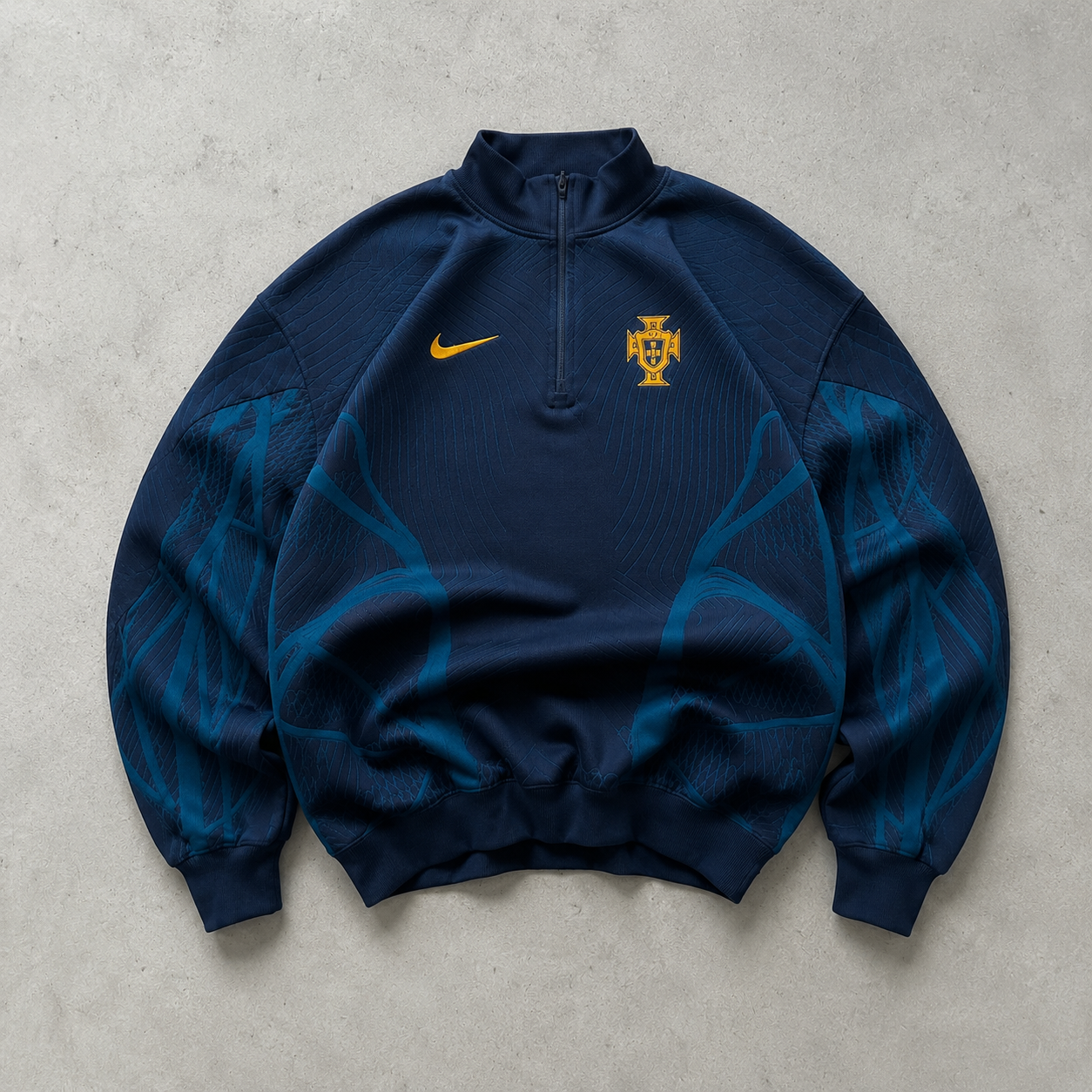 Nike Track Pants Marineblau, Gold Rare (S) Stitched Logo