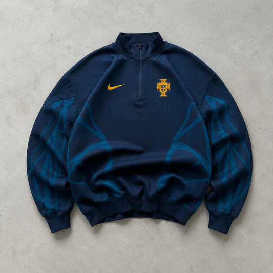 Nike Track Pants Marineblau, Gold Rare (S) Stitched Logo