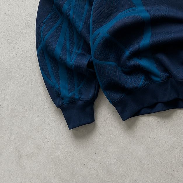 Nike Track Pants Marineblau, Gold Rare (S) Stitched Logo