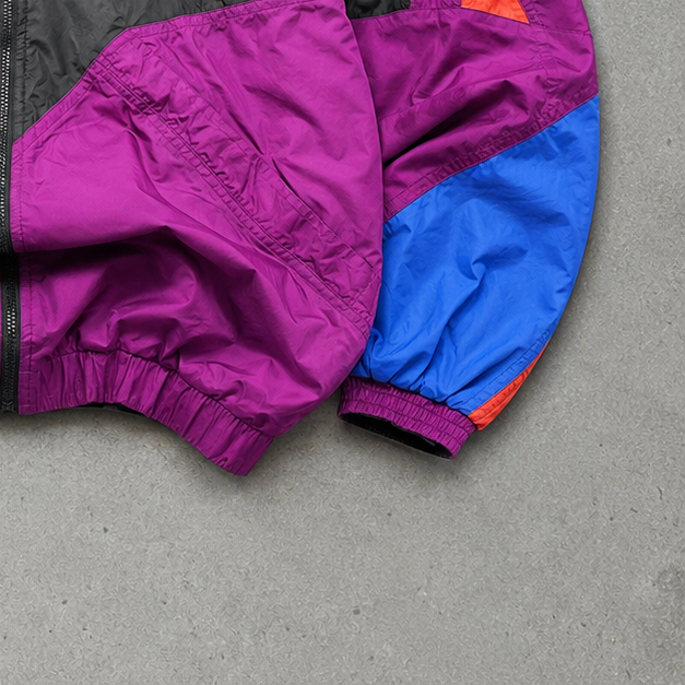 Vintage Retro Nike Windbreaker Black, Purple Limited (M)