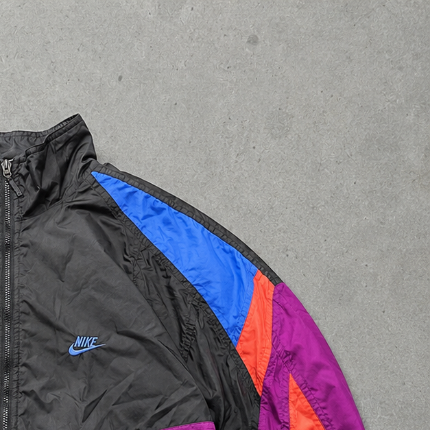 Vintage Retro Nike Windbreaker Black, Purple Limited (M)