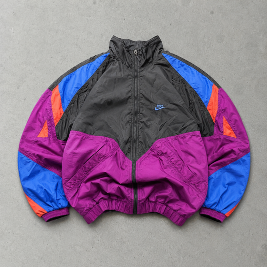 Vintage Retro Nike Windbreaker Black, Purple Limited (M)