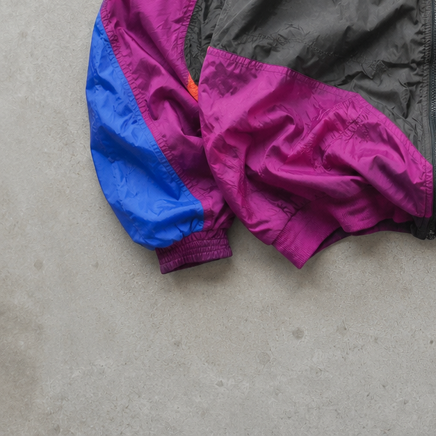 Vintage Retro Nike Windbreaker Black, Purple Limited (M)