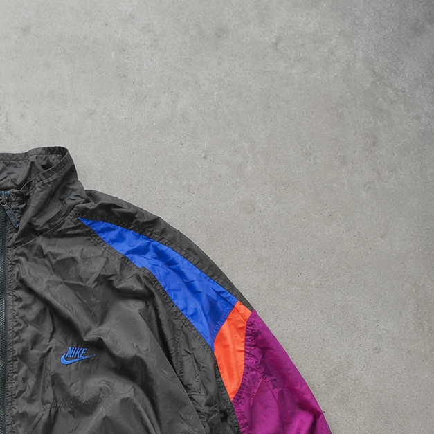 Vintage Retro Nike Windbreaker Black, Purple Limited (M)