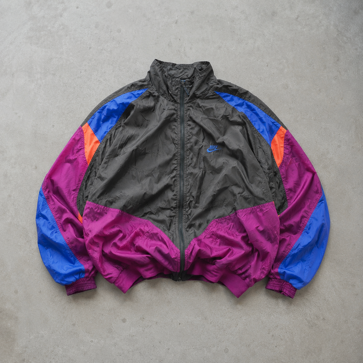 Vintage Retro Nike Windbreaker Black, Purple Limited (M)