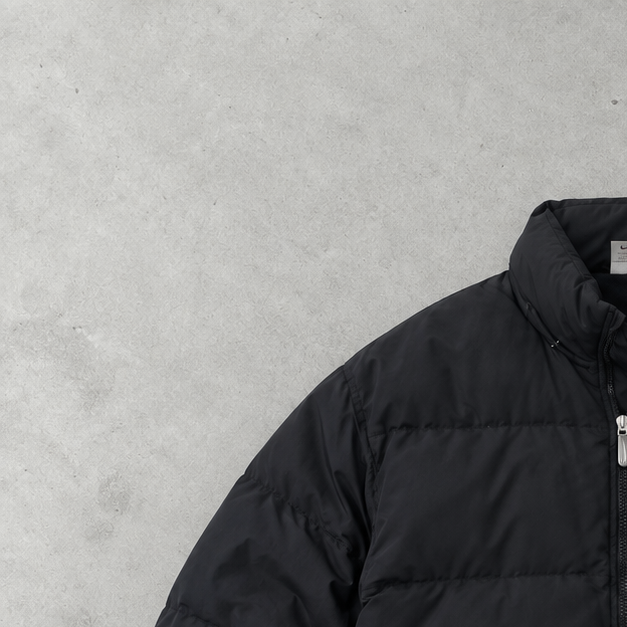 Y2K Nike Puffer Jacket Black Rare (S)