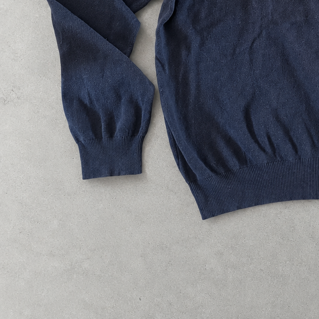 Ralph Lauren Sweater Marineblau Stitched Logo Rare (L)