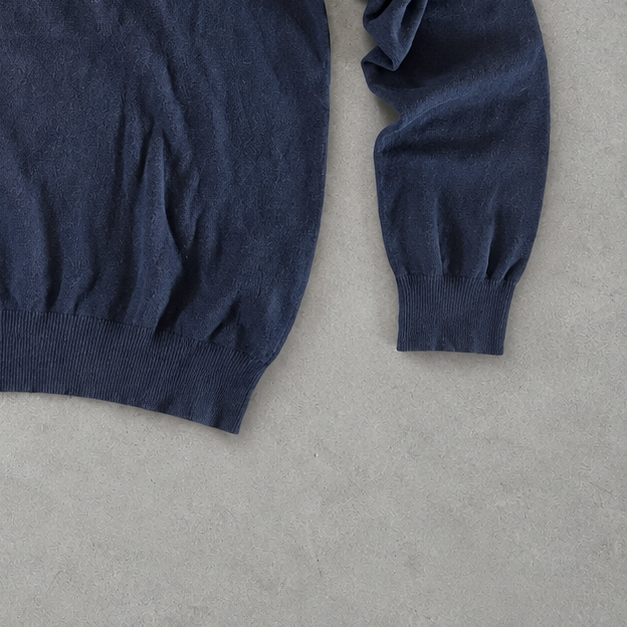 Ralph Lauren Sweater Marineblau Stitched Logo Rare (L)