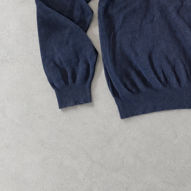 Ralph Lauren Sweater Marineblau Stitched Logo Rare (L)