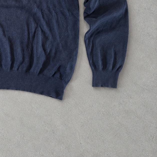 Ralph Lauren Sweater Marineblau Stitched Logo Rare (L)