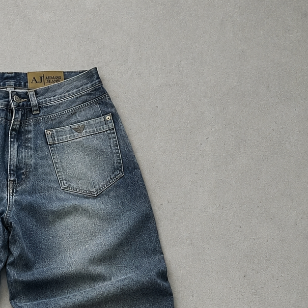 Y2K Armani Jeans Denim Pants Blue Rare (M)