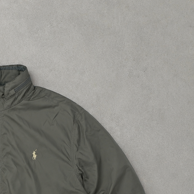 Ralph Lauren Windbreaker Khaki Rare Stitched Logo (L)