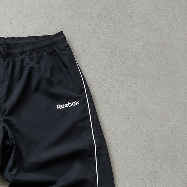 90s Nike Track Pants Schwarz, Gelb Rare Stitched Logo (M)
