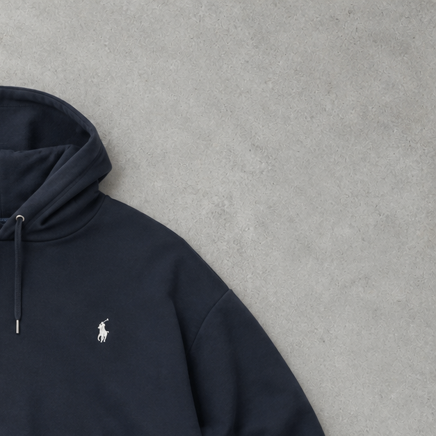 Polo Ralph Lauren Hoodie Marineblau Rare (XXL) Stitched Logo