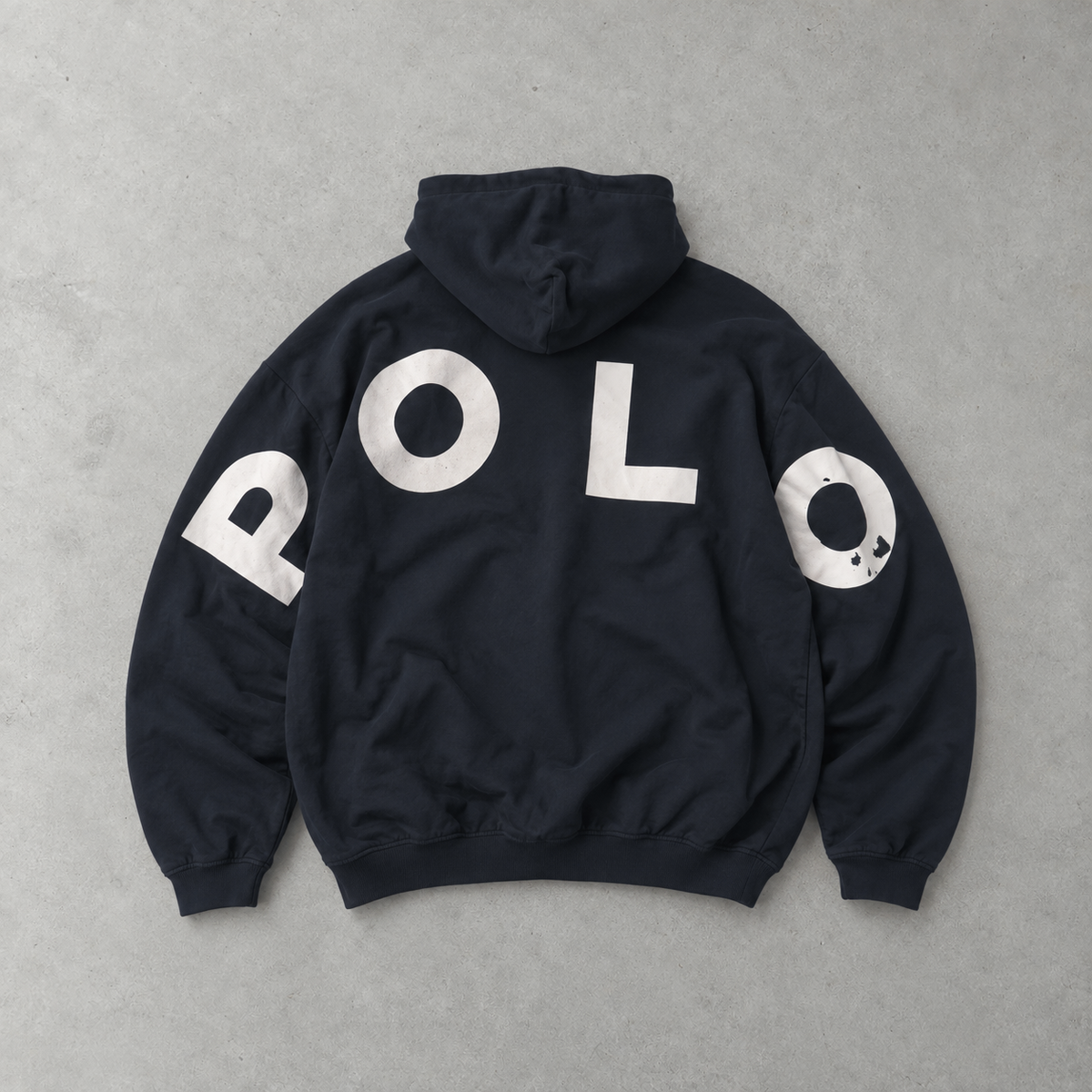 Polo Ralph Lauren Hoodie Marineblau Rare (XXL) Stitched Logo
