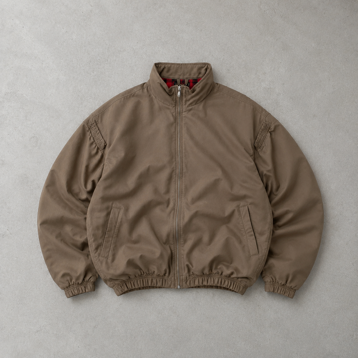 Y2K Ralph Lauren Harrington Jacket Beige Limited Stitched Logo (L)