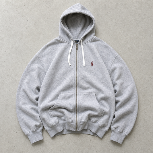 Ralph Lauren Hoodie Grau Rare (XL) Stitched Logo