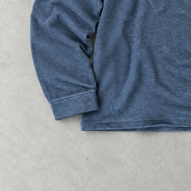 Ralph Lauren Half-Zip Sweater Marineblau Rare (XXL) Stitched Logo