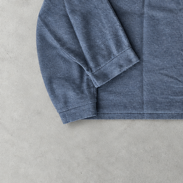 Ralph Lauren Half-Zip Sweater Marineblau Rare (XXL) Stitched Logo