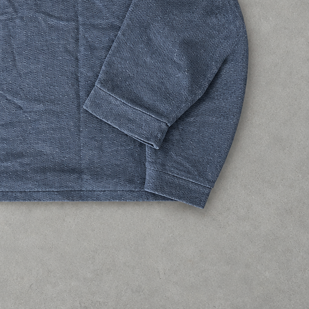 Ralph Lauren Half-Zip Sweater Marineblau Rare (XXL) Stitched Logo
