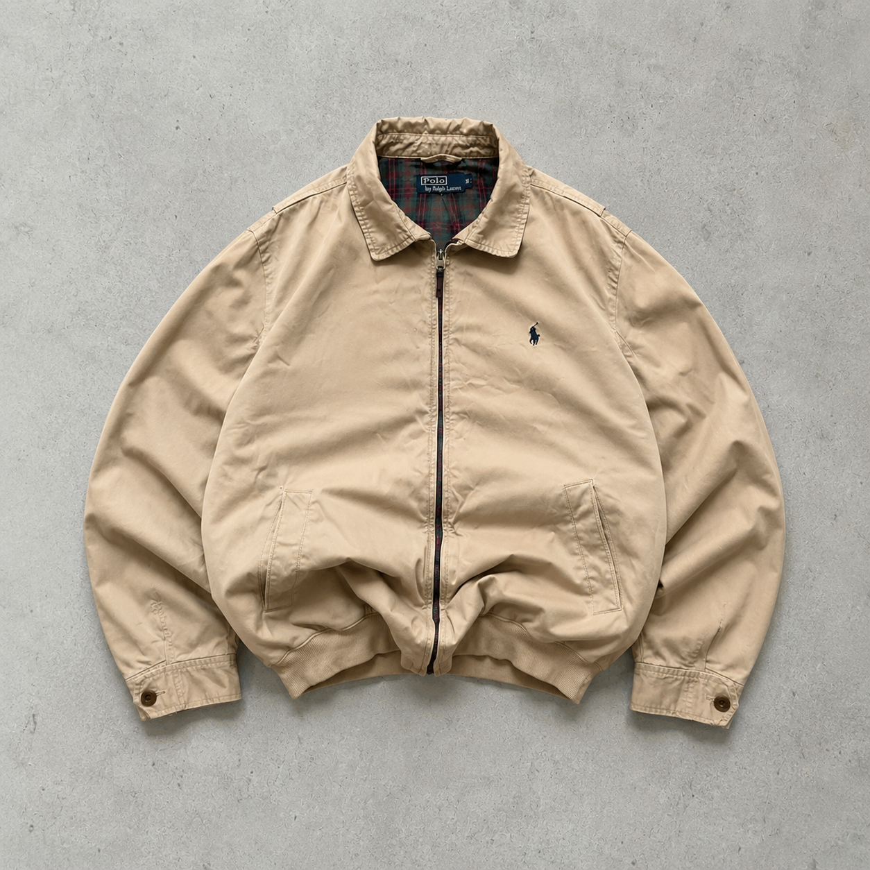 Y2K Ralph Lauren Harrington Jacket Beige / Creme Rare (M)