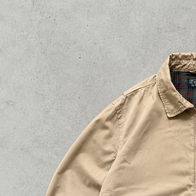 Y2K Ralph Lauren Harrington Jacket Beige / Creme Rare (M)