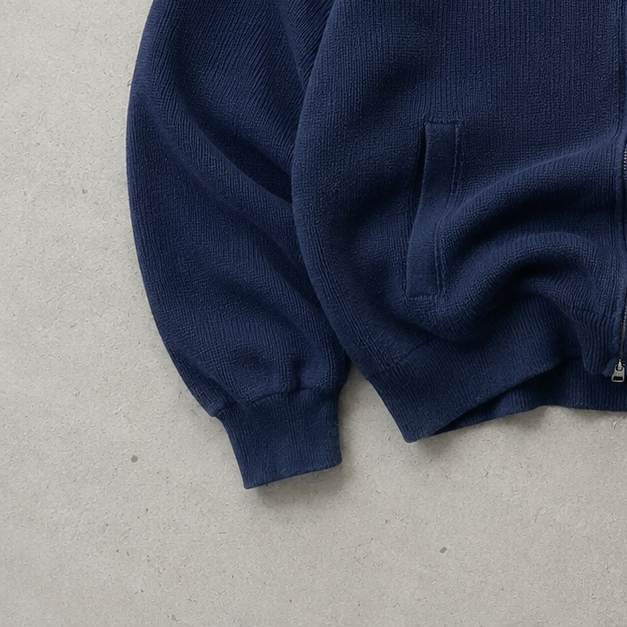 2000 Ralph Lauren Vest Marineblau Rare (XL) Stitched Logo