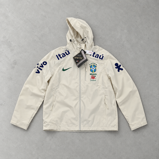 Brasilien Nike Jacket Creme, Weiß Limited (M)