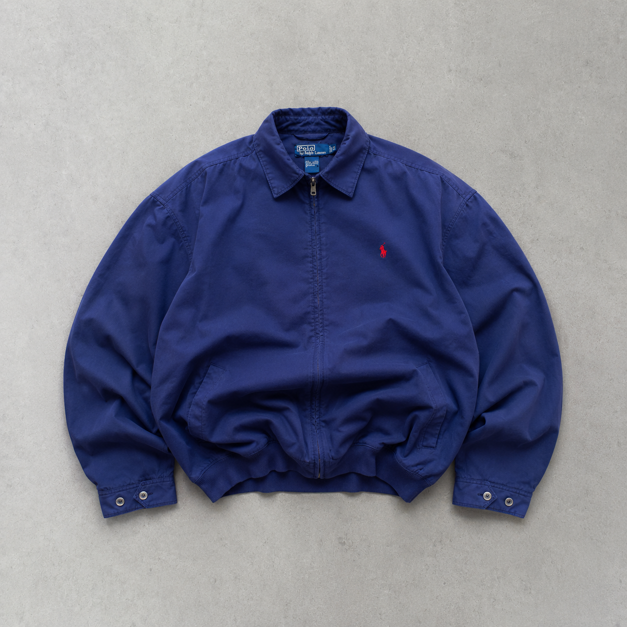 Polo Ralph Lauren Harrington Jacket Navy Rare Stitched Logo (S)