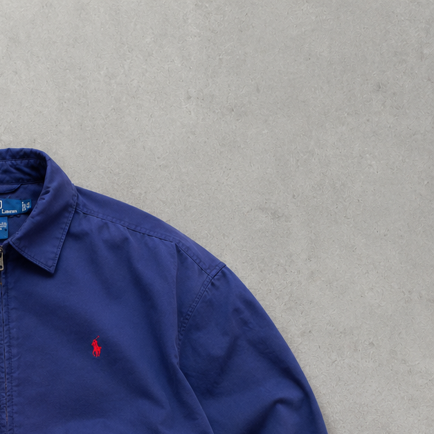 Polo Ralph Lauren Harrington Jacket Navy Rare Stitched Logo (S)