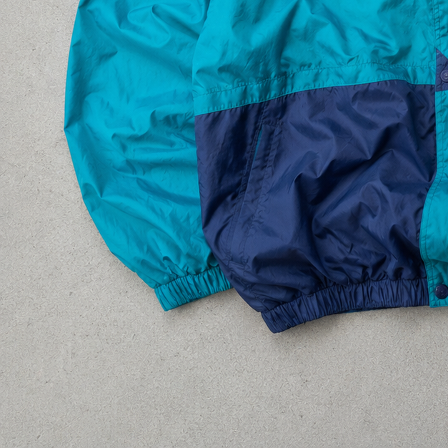 Nike Windbreaker Marineblau, Green Limited Stitched Logo (Size L)