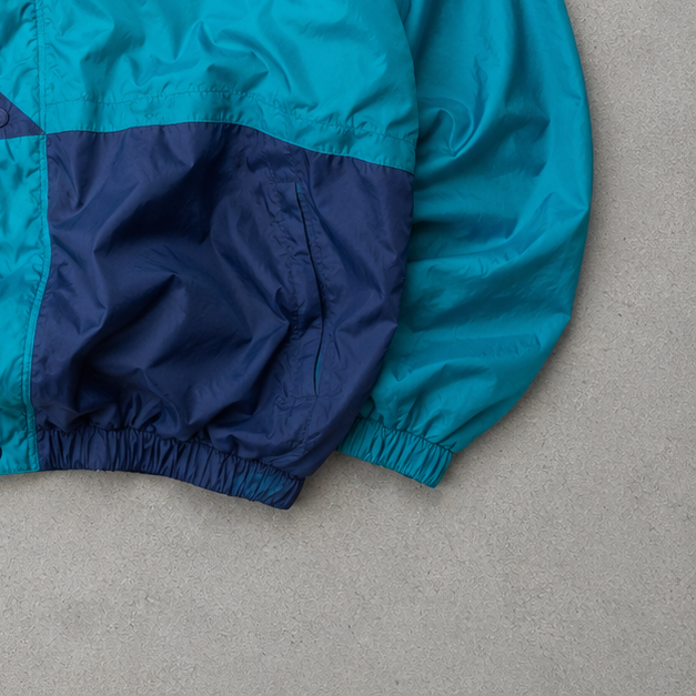 Nike Windbreaker Marineblau, Green Limited Stitched Logo (Size L)