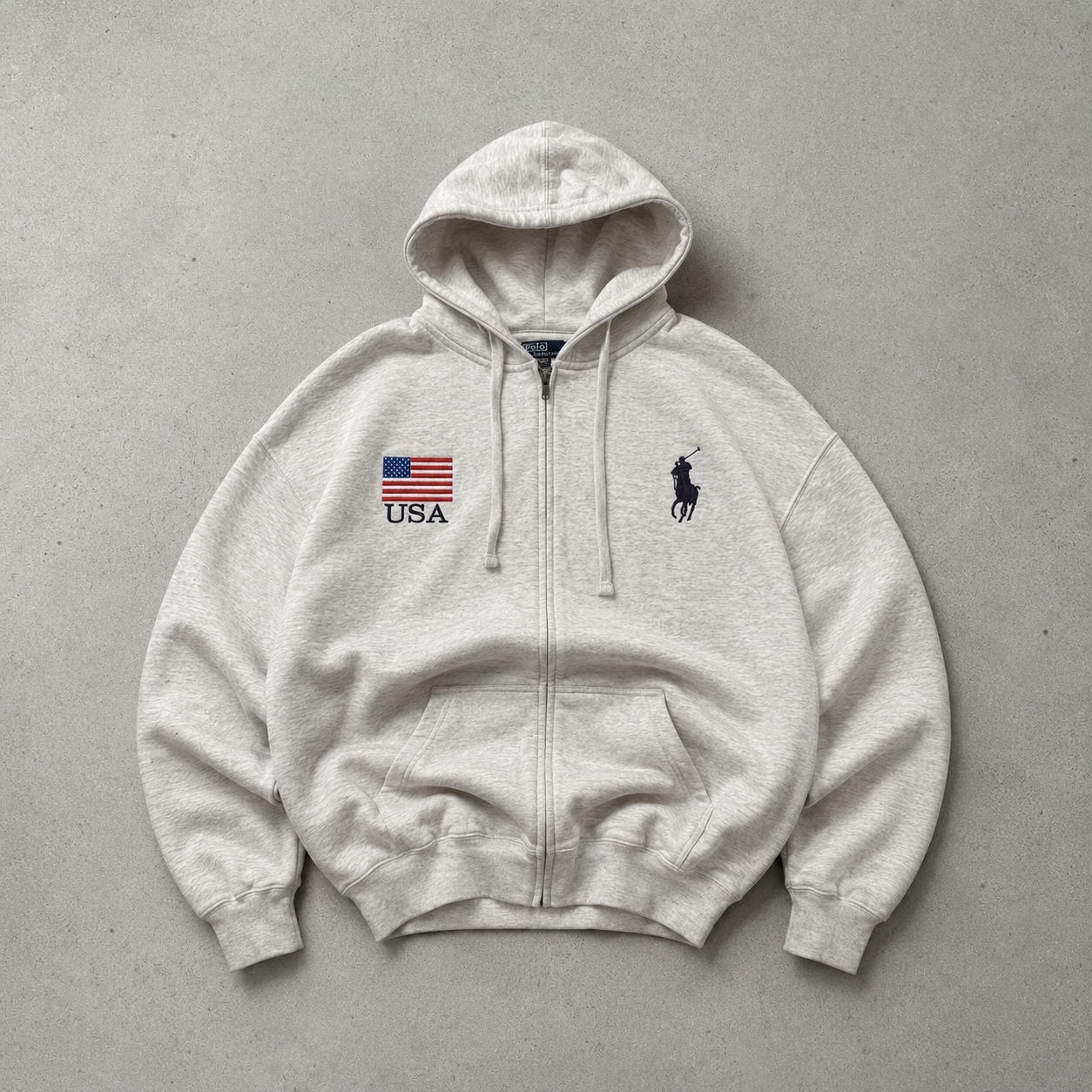 Ralph Lauren Polo Shirt Grau Limited (L) Stitched Logo