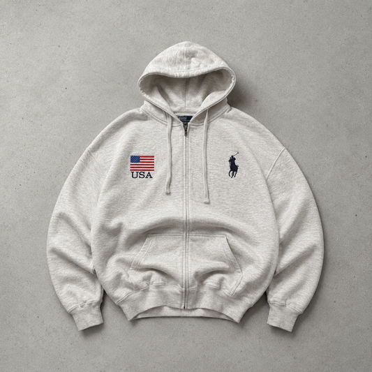 Ralph Lauren Polo Shirt Grau Limited (L) Stitched Logo