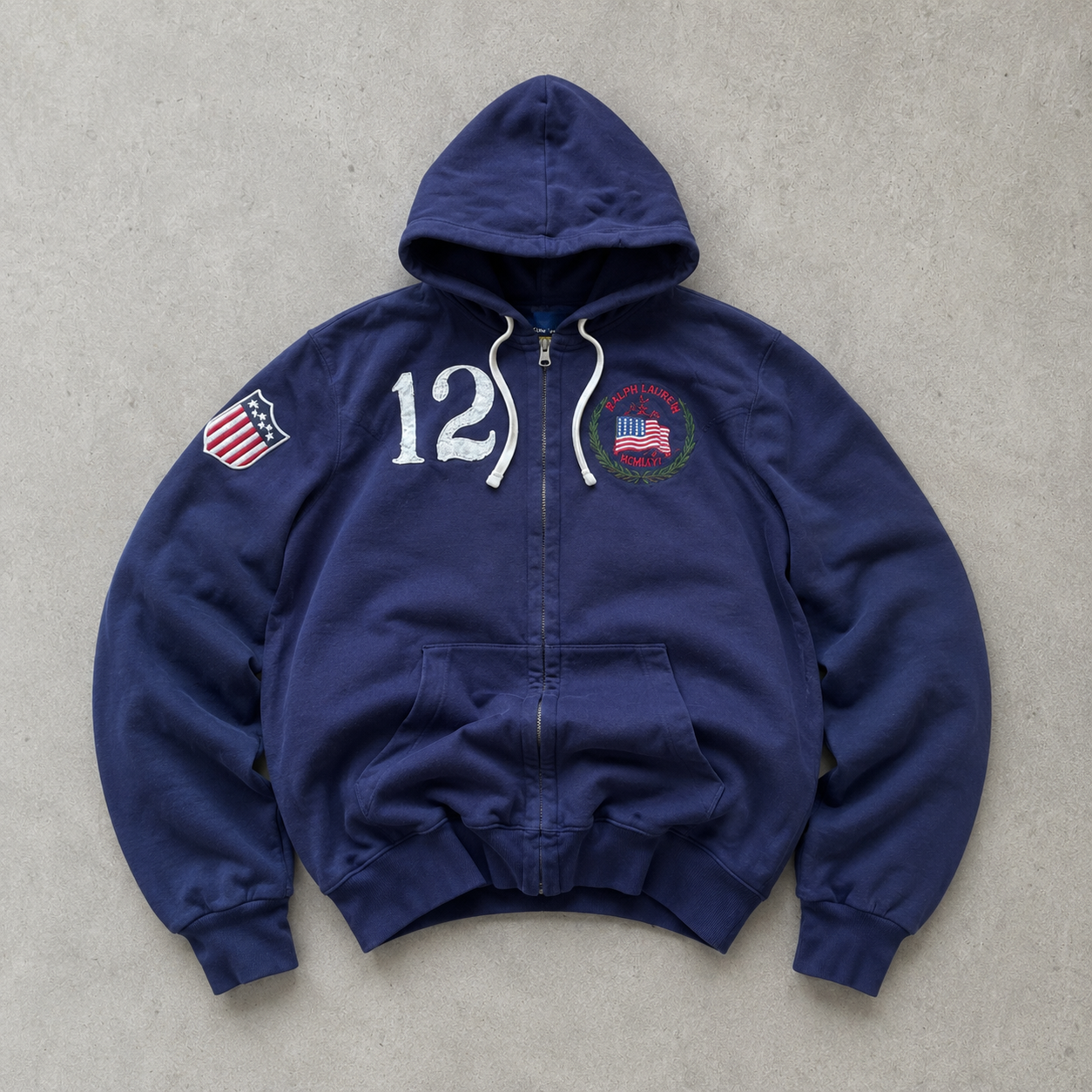 Ralph Lauren Hoodie Marineblau Limited (L) Stitched Logo