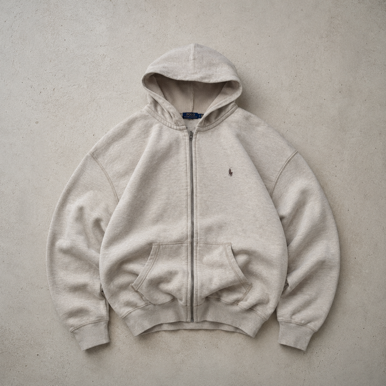 Ralph Lauren Hoodie Khaki, Beige Limited (L) Stitched Logo