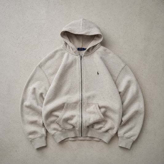 Ralph Lauren Hoodie Khaki, Beige Limited (L) Stitched Logo