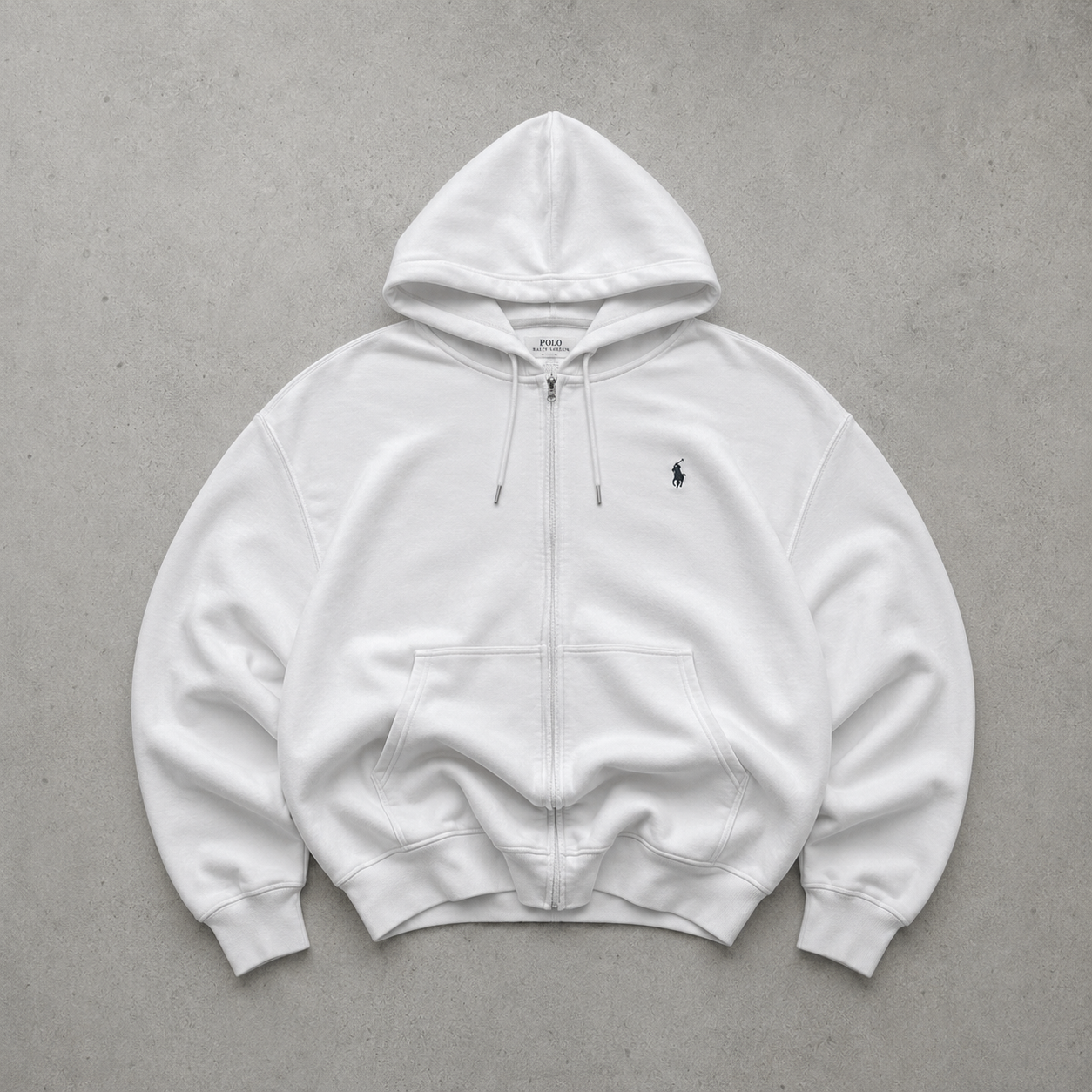 Ralph Lauren Hoodie Weiß Rare (L) Stitched Logo