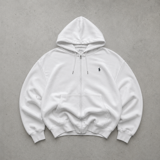 Ralph Lauren Hoodie Weiß Rare (L) Stitched Logo
