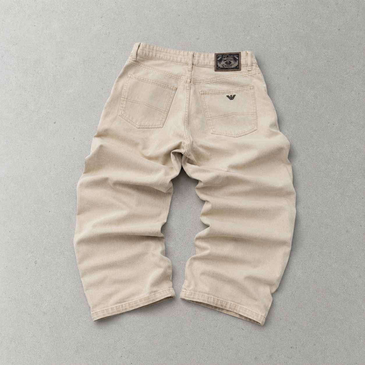 Y2K Armani Jeans Bootcut Jeans Beige Limited (S)